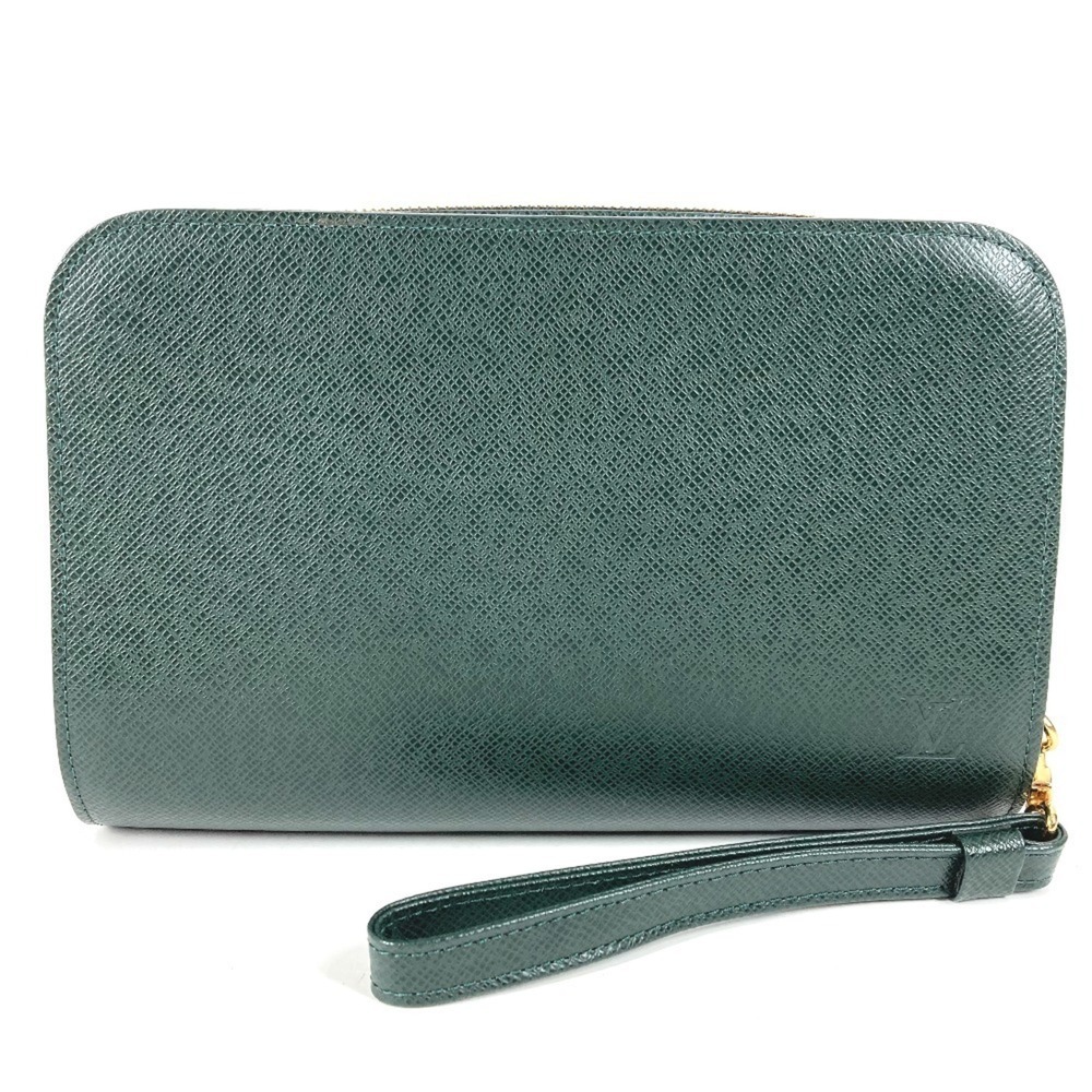 LOUIS VUITTON M30184 Taiga Baikal Bag Clutch Handbag Pouch with Strap Second ...